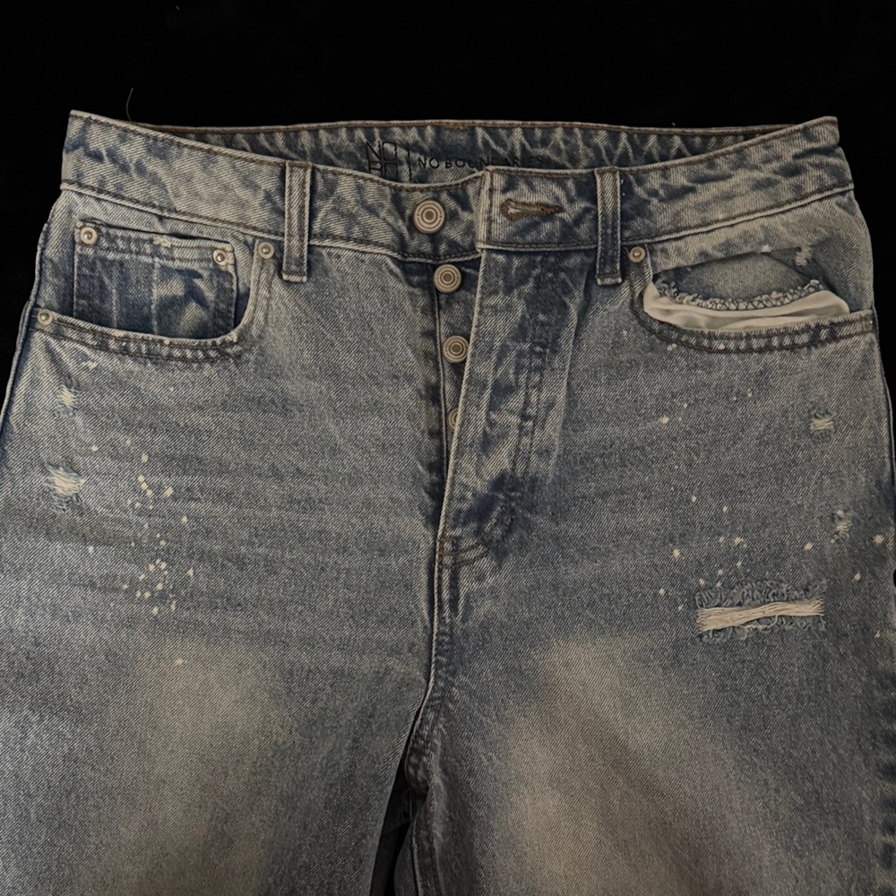 No Boundaries Light Blue Distressed Boyfriend Jeans